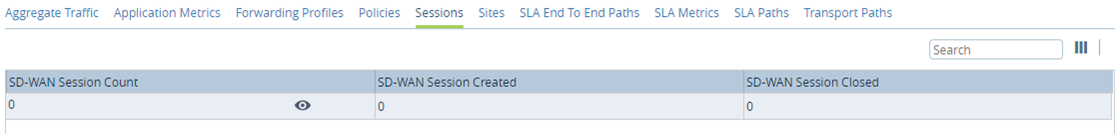 Monitor tab (showing Sessions tab for an appliance)